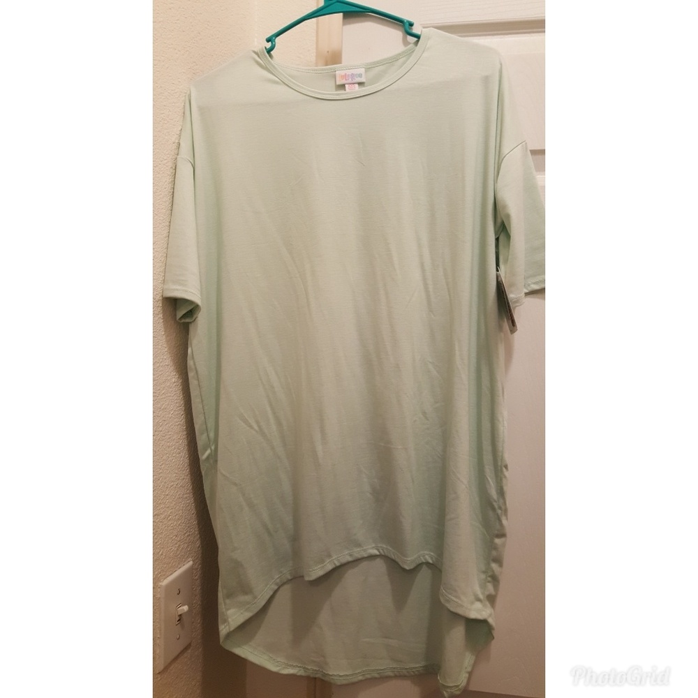 Xxs lularoe new irma light mint green solid